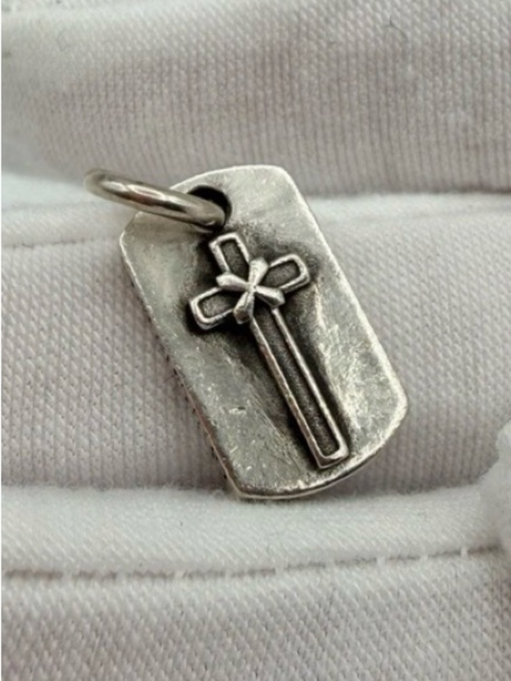 Chrome Hearts Silver Cross /M Dog Tag Charm